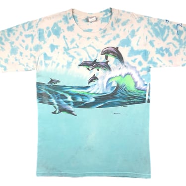 Vintage 90s The Mirage Las Vegas Dolphin Ocean Habitat Wrap Around Nature Graphic T-Shirt Size Medium/Large 