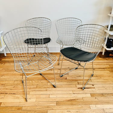 Set of 4 Bertoia Style Dining Chairs