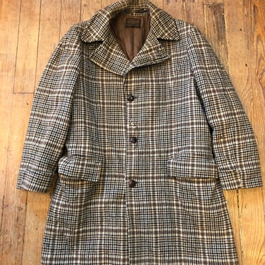 1950s Pendleton Houndstooth Wool Coat Medium Large 