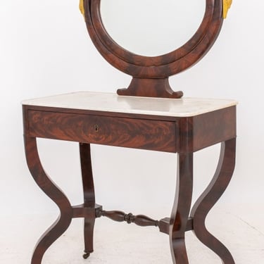 Louis Philippe Mahogany Vanity Table, ca. 1840