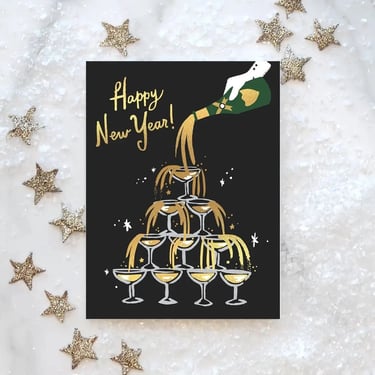 Champagne Tower Card