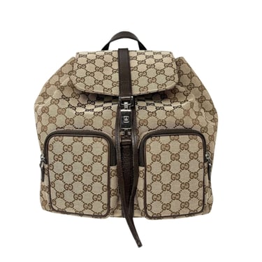 Gucci Canvas Logo Backpack