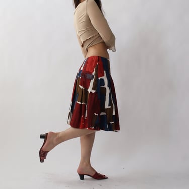 2000s Abstract Lower Rise Skirt - W30