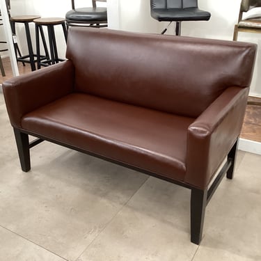 Faux Leather Settee