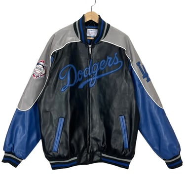 Los Angeles Dodgers Faux Leather Bomber Jacket XL