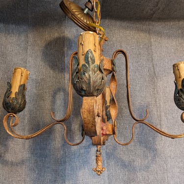Rustic Floral Four Armed Chandelier