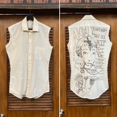 Vintage 1980’s Punk Thrash “Suicidal Tendencies” Artwork Band Cut-Off Shirt, 80’s Vintage Clothing 