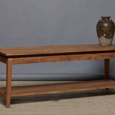 Mid Century Modern Teak Coffee Table with Square Leg from Java