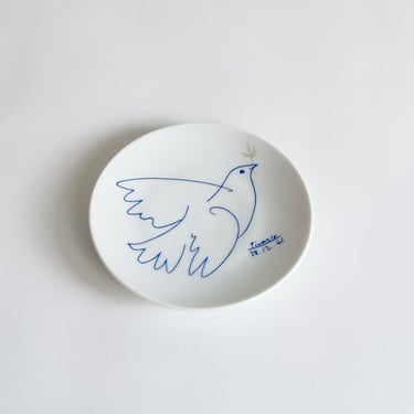 Small Picasso Dish, Dove of Peace Decorative Bowl, Jewelry/Trinket/Key Holder 