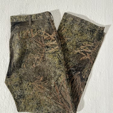 Camo Mossy Oak Brush Double Knee Pants Size 34