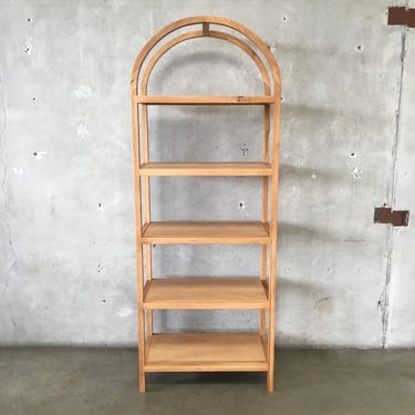 Arched Top &amp; Natural Finish Shelving Unit by Made for Moe's