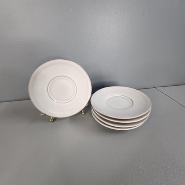 One Frankoma Pottery White Saucer Plate Multiples Available 