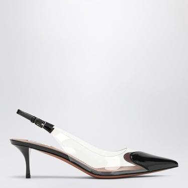 Alaia Le Coeur Black Patent Leather Slingback Women