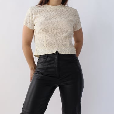 Vintage Ivory Lace Top