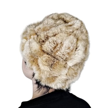 Vintage Fur Hat, 1960s Rabbit Fur Cloche 