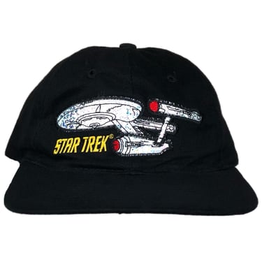 Vintage NWT 1996 Star Trek USS Enterprise Embroidered Movie/TV Promo SnapBack Hat Cap 