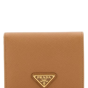 Prada Women Sand Leather Wallet