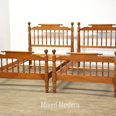 Solid Maple Twin Beds- a Pair 