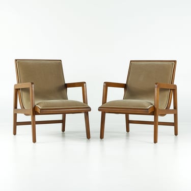 Edward Wormley for Drexel Precedent Mid Century Lounge Chairs - Pair - mcm 