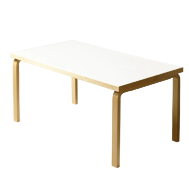 Artek Aalto Dining Table 82A Birch and White