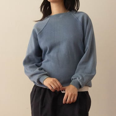 1980s Denim Blue Raglan Sweatshirt 