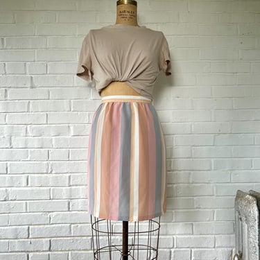 1980's Size 6 Pastel Stripe Skirt 
