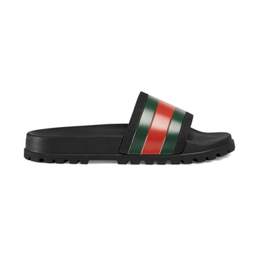 Gucci Men Web Detail Pool Slides