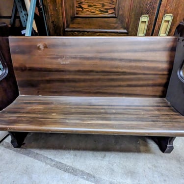 Antique Mahogany Church Pew