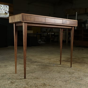 Legard Sofa Table, Modern Entryway Table, Modern Console Table, Wood Rectangular Entry Table, 3 Drawer (Shown in Walnut) 