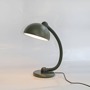 Vintage Hustadt Leuchten West Germany Adjustable Dark Brown Postmodern Desk Lamp Pop Art Futuristic Retro Reading Dome Space Age Atomic Era 