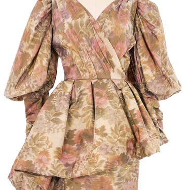 Paul Louis Orrier Floral Puff Sleeve Dress