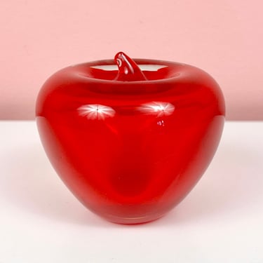 Blenko Handmade Glass Apple - Red 