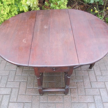 English Oak Gateleg Table 1700s 