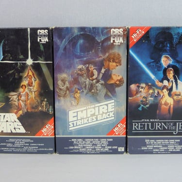 Star Wars Trilogy VHS Tapes Movies - Original Versions - Vintage Star Wars Videotape - Nice Covers 