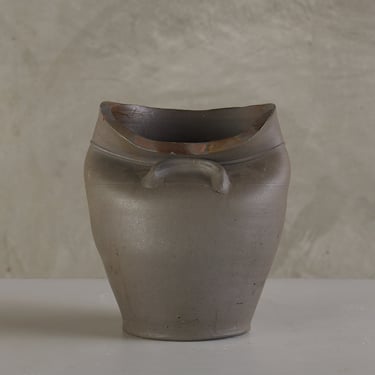 FALLEN CLAY POT/VASE 20TH C