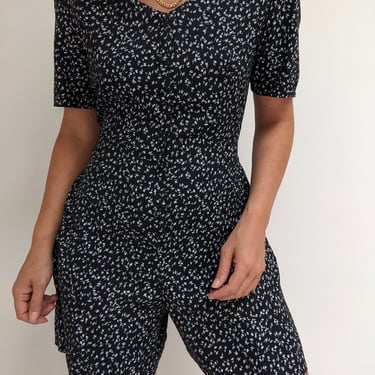 Vintage Floral Romper