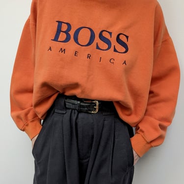 90s Faded Citrus Boss Embroidered Sweatshirt