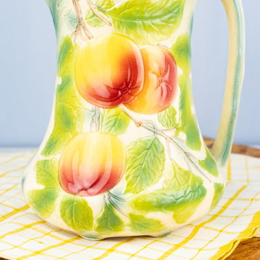 Vintage Saint Clément Apple Majolica Pitcher