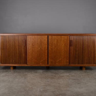 8ft Masterpiece Vintage Custom Walnut Sideboard Credenza Dresser Mid Century Modern 