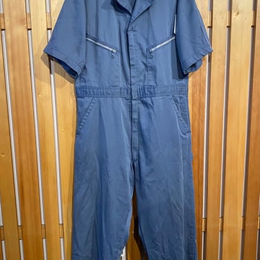 Vtg blue grey overalls XL