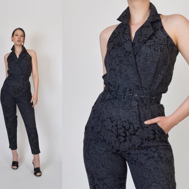 90's Rose Print Cat Suit | 90's Jumpsuit | Bad Girl Jumpsuit 