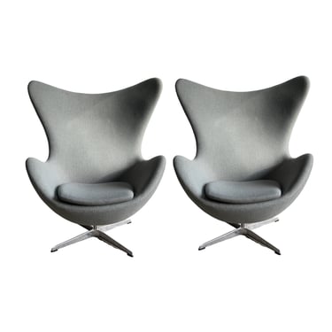 Pair of Swiveling Egg Chairs (Two Available)