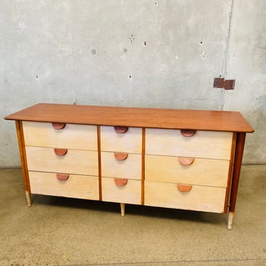 Mid Century Nine Drawer Dresser By Basic Witz