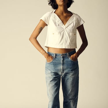 Chanel Cotton Cropped Blouse