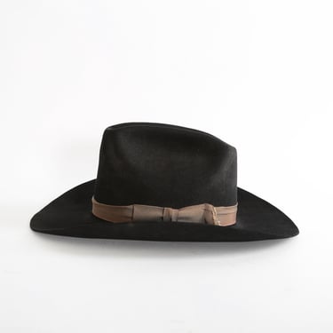 50s Stetson Cowboy hat | Vintage 1950s Stetson No. 1 quality black cowboy hat 