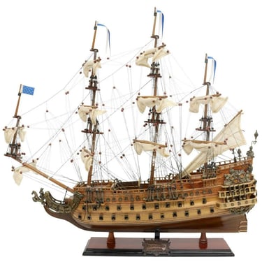 Model Ship, French Ship of the Line 'Soleil Royale', Masts and Sails, 1900's!