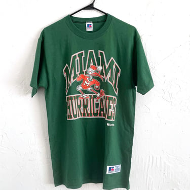 Vintage 90s Green University of Miami Tee 