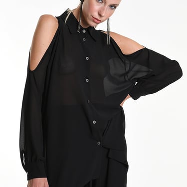 Cut Out Shoulder Blouse