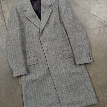 L 90s Pendleton Wool Grey Trench Jacket 1990s 1980s Large Rancher Western Halloween Costume Trench coat Toggle 
