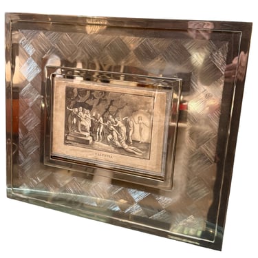 Italian silver photo frame from the 60s